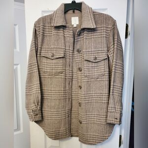 Plaid Button-Up Jacket